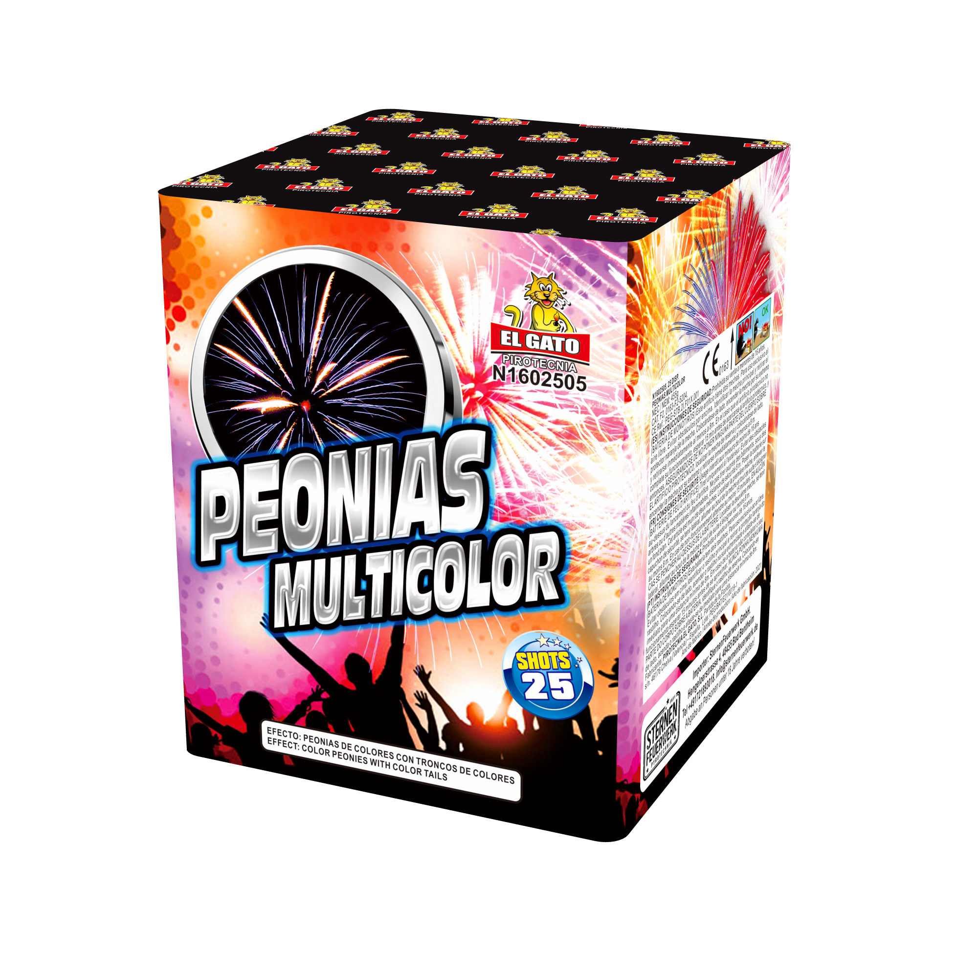 Karton Peonias Multi color 25 Schuss - Pyro Depot