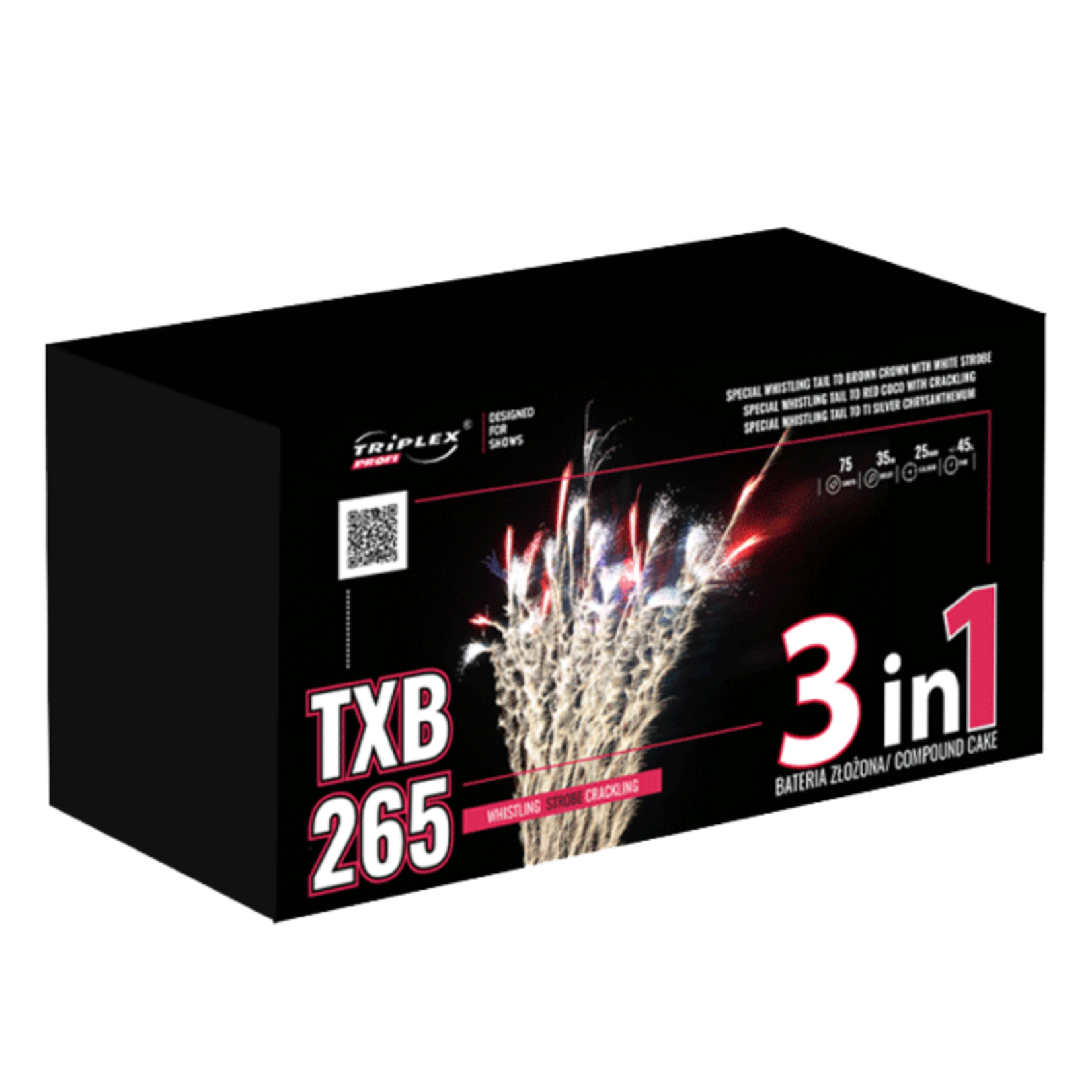 Triplex Fireworks TXB265 Whistling Strobe Crackling