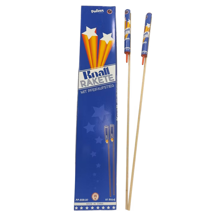 Pulver Pyrotechnik Knallraketen mit Pfeifaufstieg